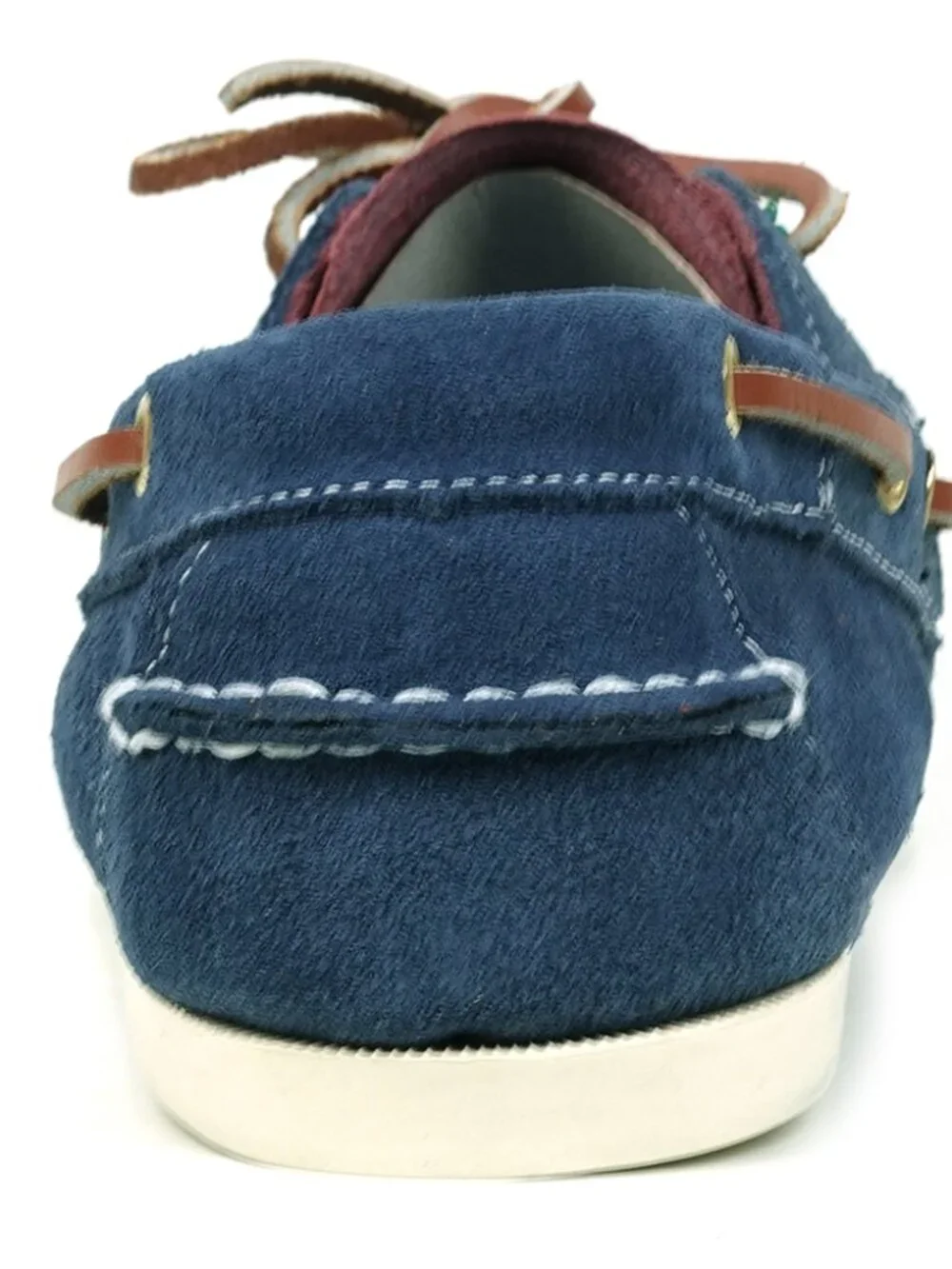 FI-6512-S Navy Burgundy Genuine Suede Lace up Boat Shoes Fiesso by Aurelio Garci